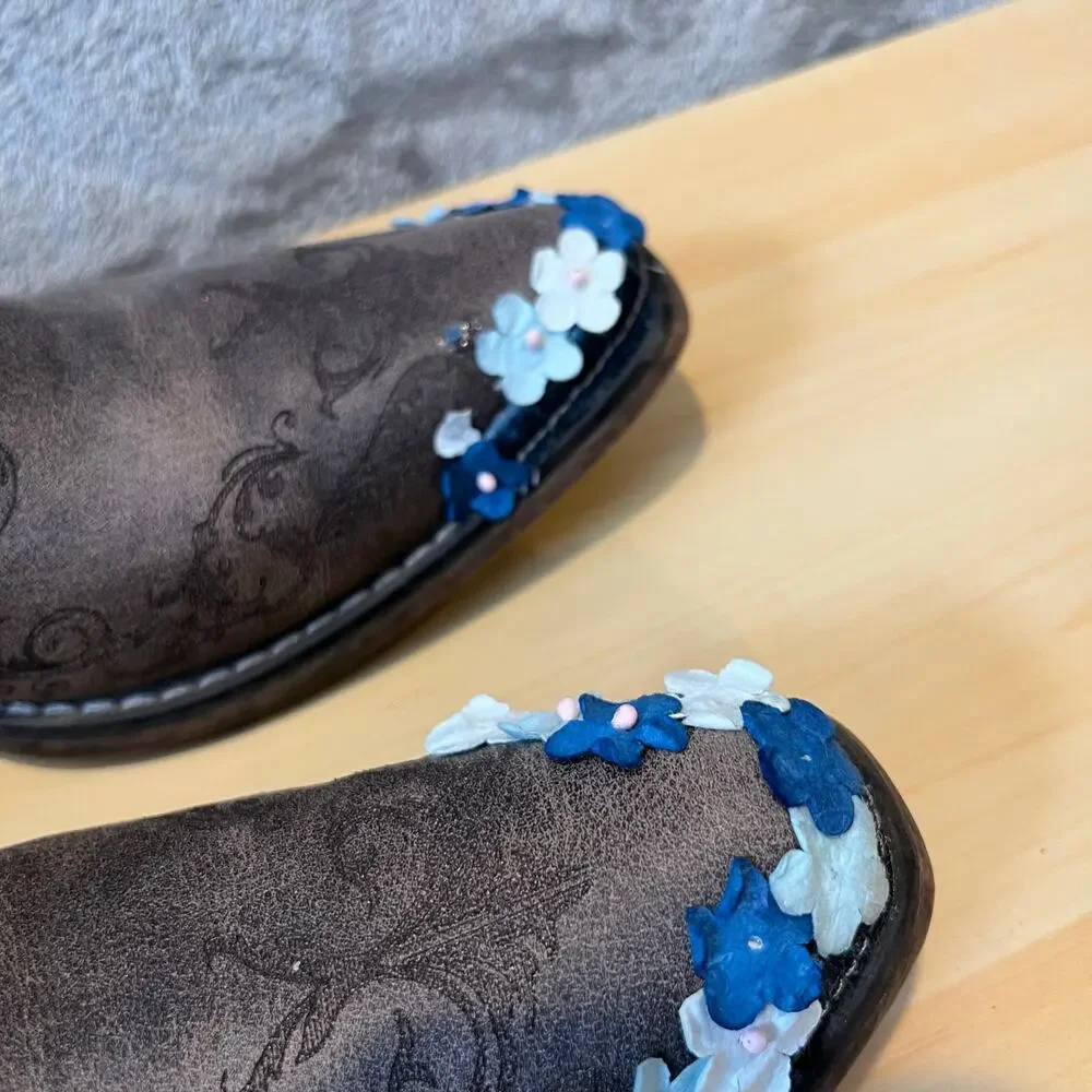 Roper Women’s Ava Laser Boots With Flowers‎ Size 9.5